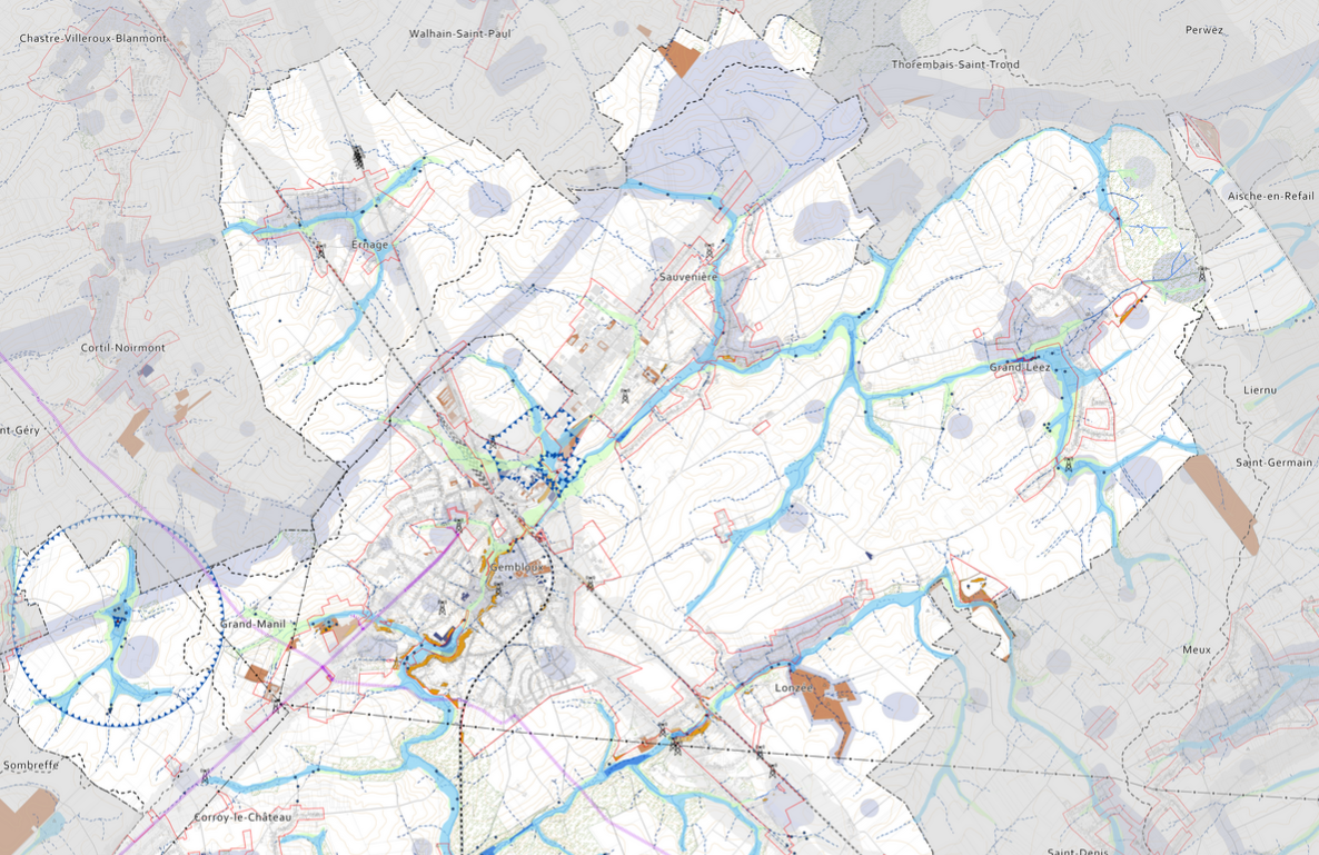 Carte des contraintes du sol et du sous-sol